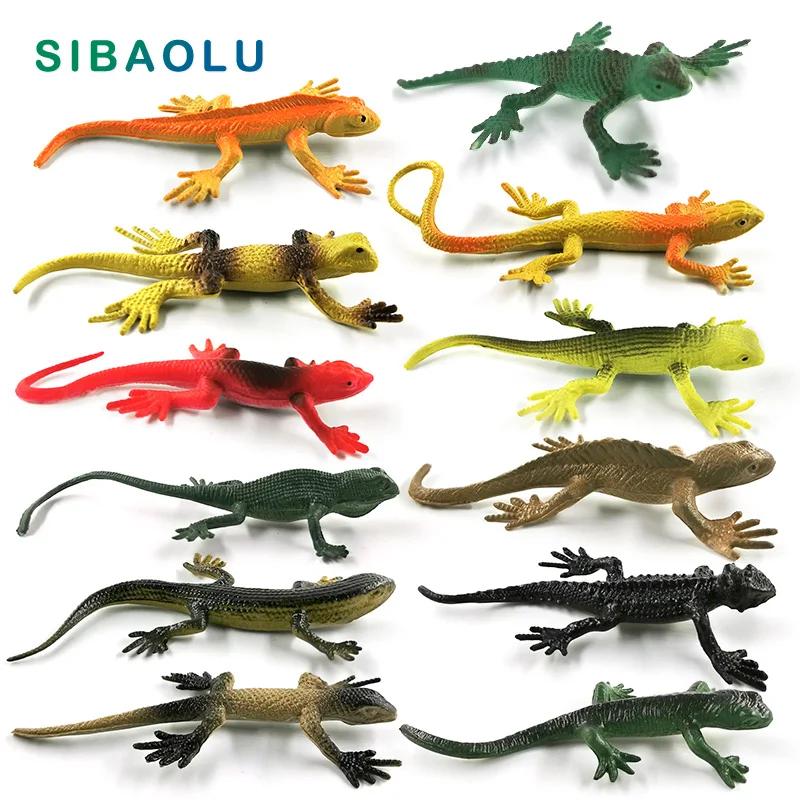 12 шт. новая искусственная маленькая фигурка ящерицы модель животного Diy домашнее