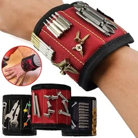 strong magnetic wristband portable tool bag for holding belt screws nails nuts bolts drill bits electrician repair tool kit