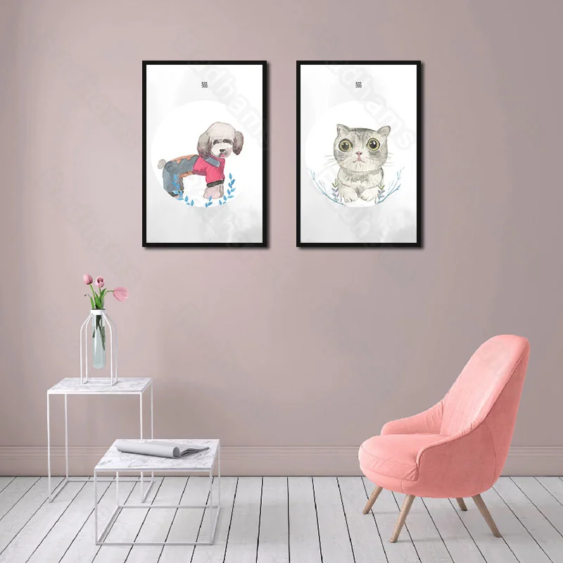 

Living Room Decoration Painting Nordic Style Cartoon Cute Modern Minimalist Murals Children's Room Decoration Painting