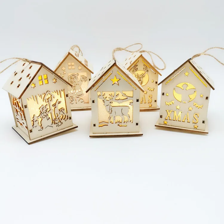 Рождественское платье с светильник небольшой дом Рождественская елка кулон