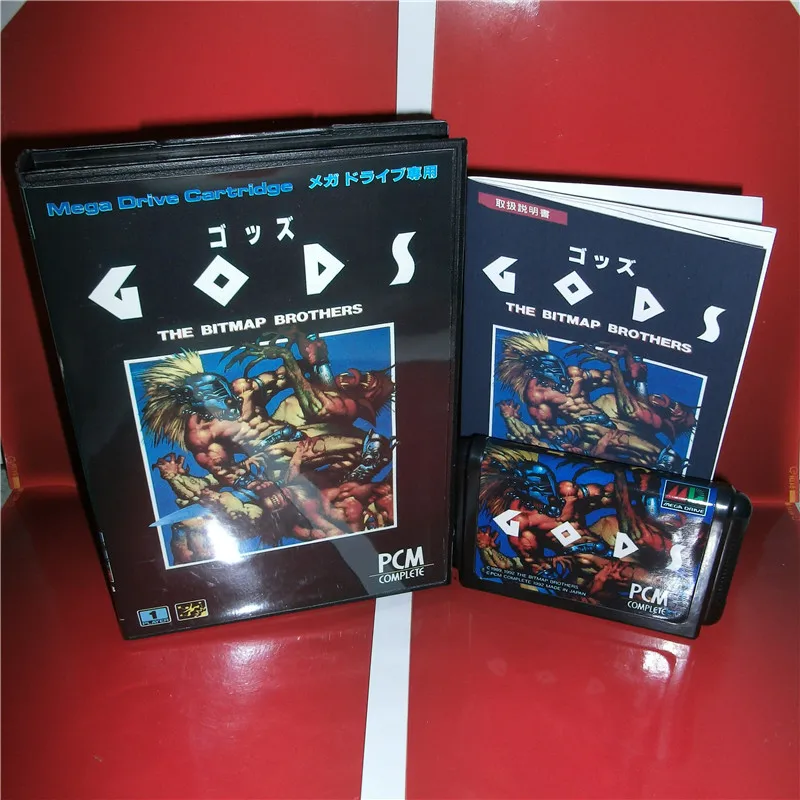 Боги Япония крышка с коробкой и руководством для MD MegaDrive Genesis видео игровая