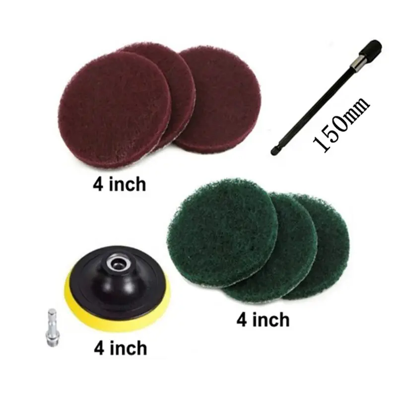 

2 Type Power Scrubber Brush Set For Bathroom Drill Scrubber Brush For Cleaning Cordless Drill Attachment Kit Power Scrub Brush