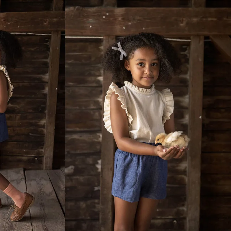 Soor Ploom модные наряды для девочек новые летние детские футболки топы винтажный