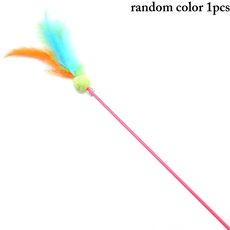 Игрушка-тизер для кошек и перьев антиукусывающий колокольчик Декор палочка