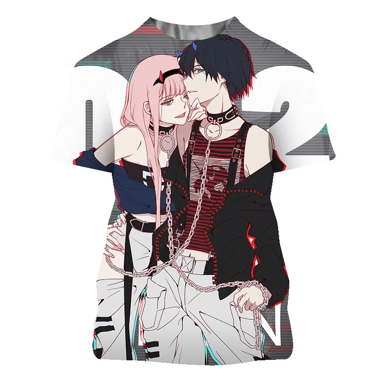 

2021 Round Neck 3d Anime Print Hip-hop Men And Women T-shirt Loli Game T-shirt Harajuku Funny Girls Top