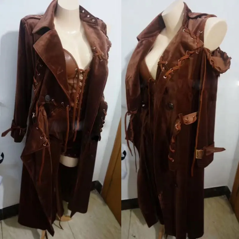 

Женский бархатный костюм-тройка, брюки, Тренч, для выступлений, диджеев, джазовых выступлений