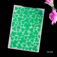 daboxibo clover pattern diy paper cutting dies scrapbooking plastic embossing folder size 10 514 5cm