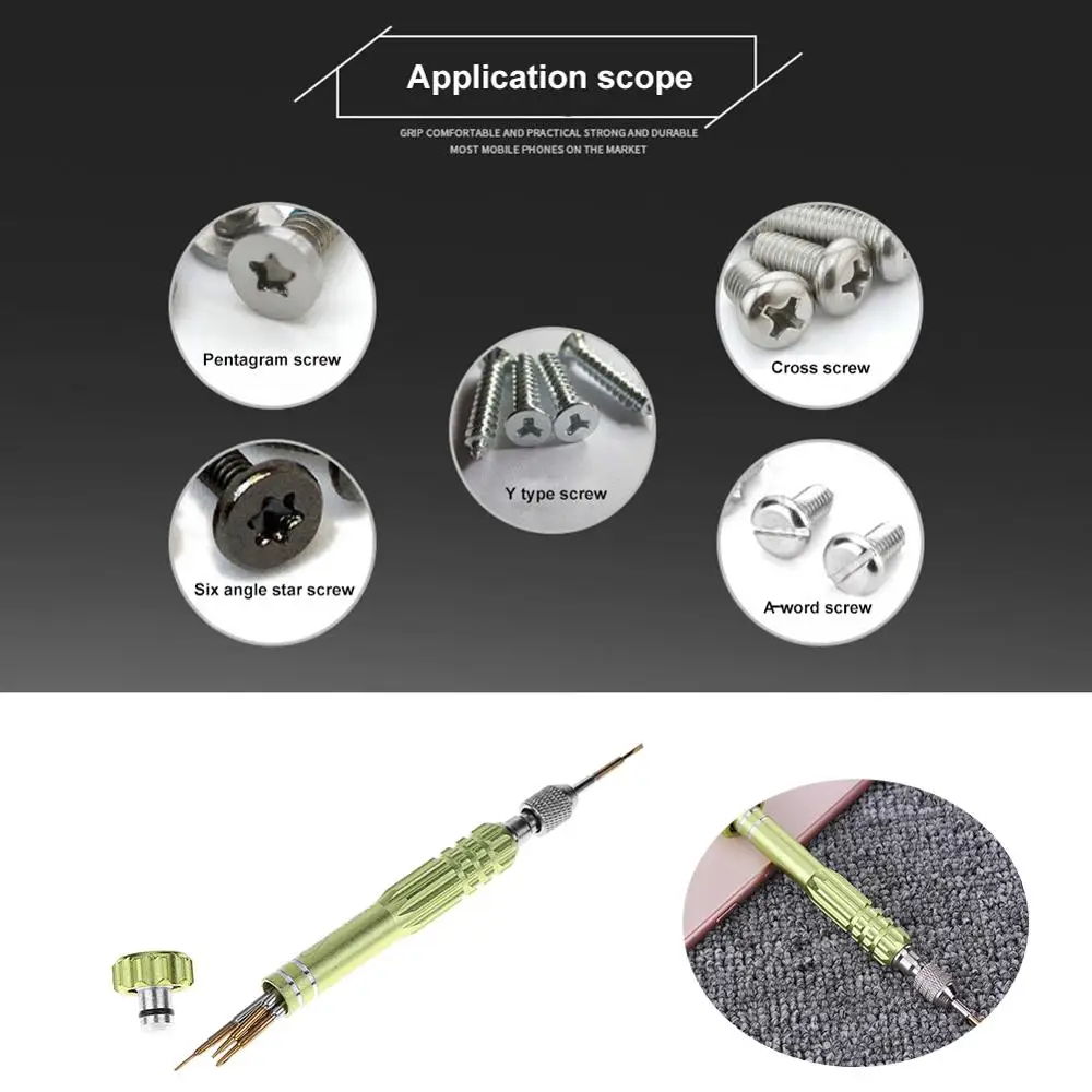 Портативная Алюминиевая ручка 8 в 1 многофункциональная отвертка комплект
