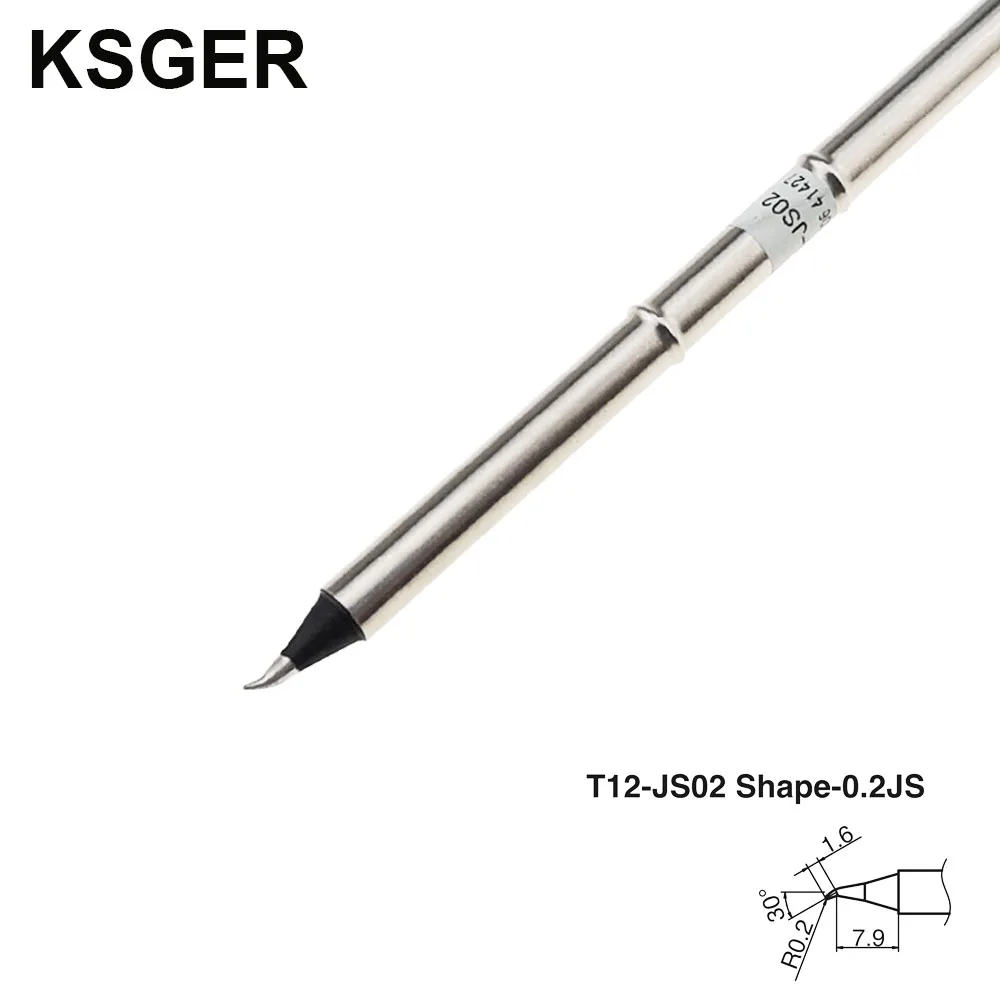 KSGER черный XA-Класс без примесей свинца и T12-K T12-ILS T12-J02 KU BC2 D16 D24 BL электрической жал для FX951 паяльная станция - Цвет: 5PCS T12-JS02