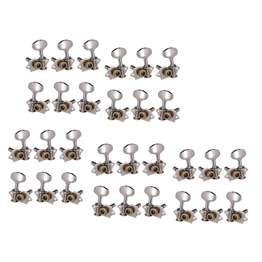 

5 Set 3R3L 1:18 Open Gear String Tuning Pegs Keys For Classical Guitars
