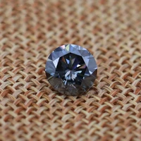 real 0 5 3ct blue gray vvs1 moissanite loose stones round brilliant moissanite gemstone for diy jewelry pass diamond tester