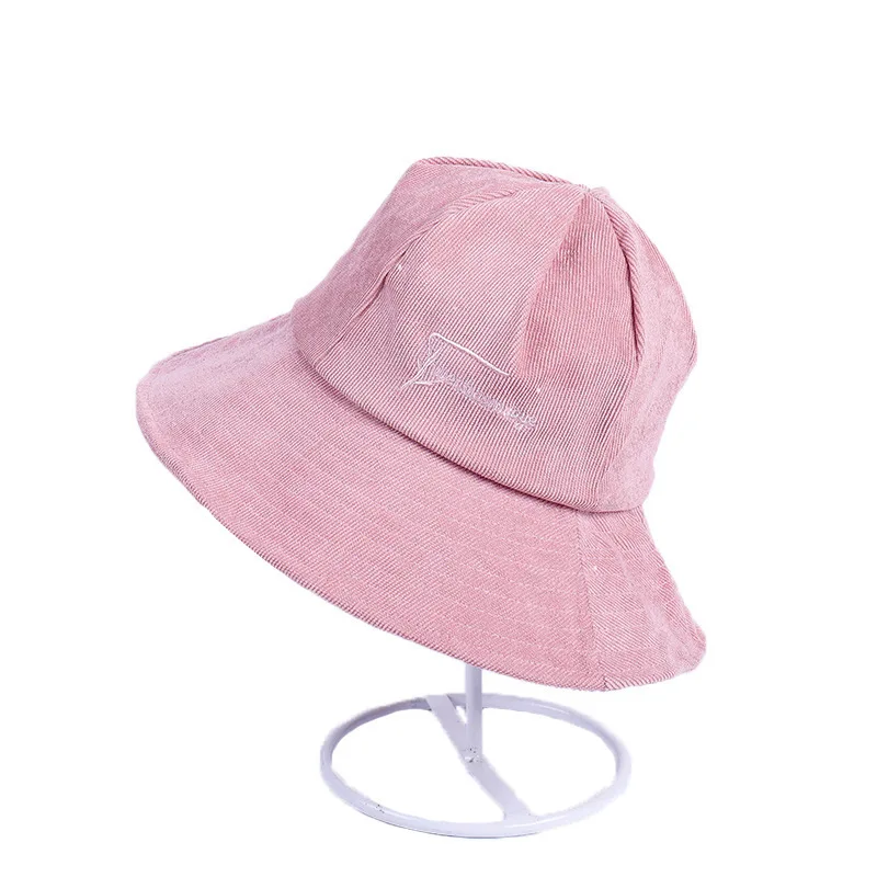 

Hats Cap Corduroy Dome Collapsible Yellow Basin Hat Women's Campus Style Literary Simple Bucket Hat Outing Photo Adult Accessory