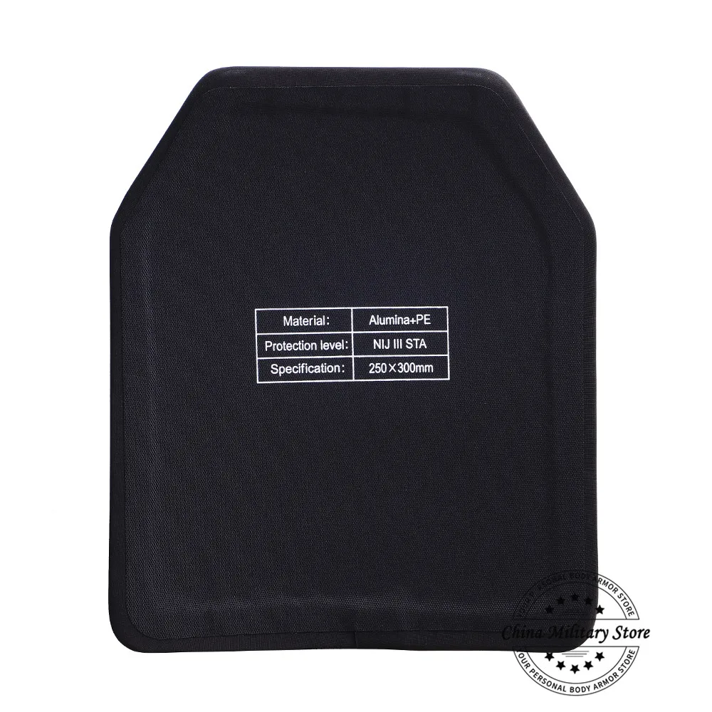 1pc 10x12 Inche Multi Curve Level 3 Military Stand Alone Ceramic Armor Plate Strike Face Police Ballistic Bulletproof Plates |