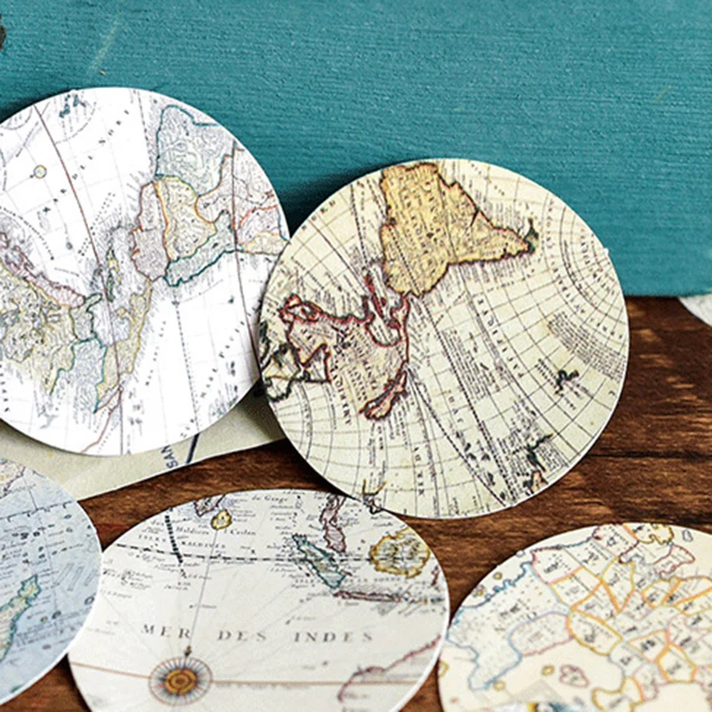46 шт винтажные карты Глобус бумажные наклейки путешествия по всему миру
