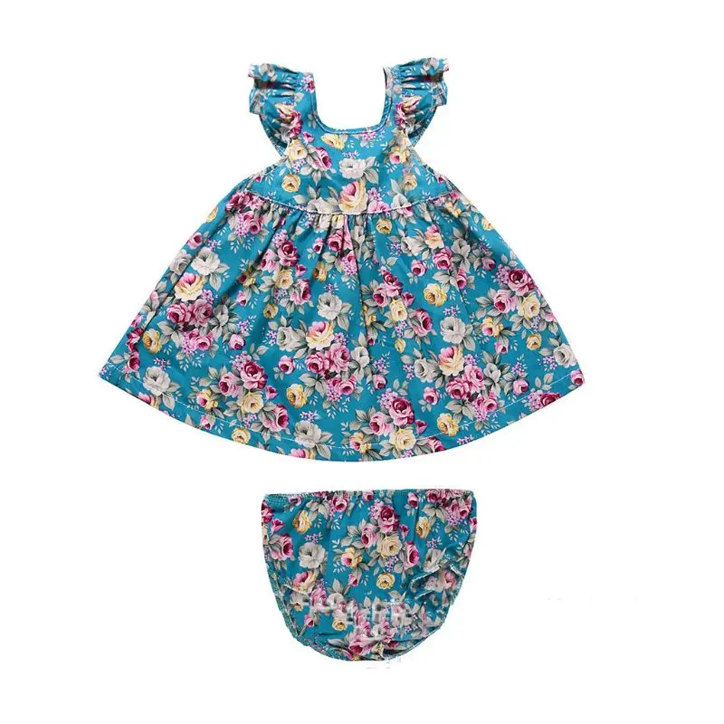 2019 платье принцессы с цветочным рисунком для маленьких девочек летнее пачка