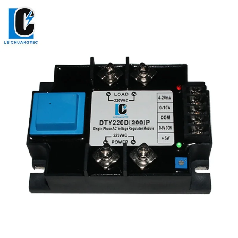 

200A DTY single phase ac voltage regulator module SCR,SSR 4-20mA,0-10V,potentiometer control LeiChuang TEC new
