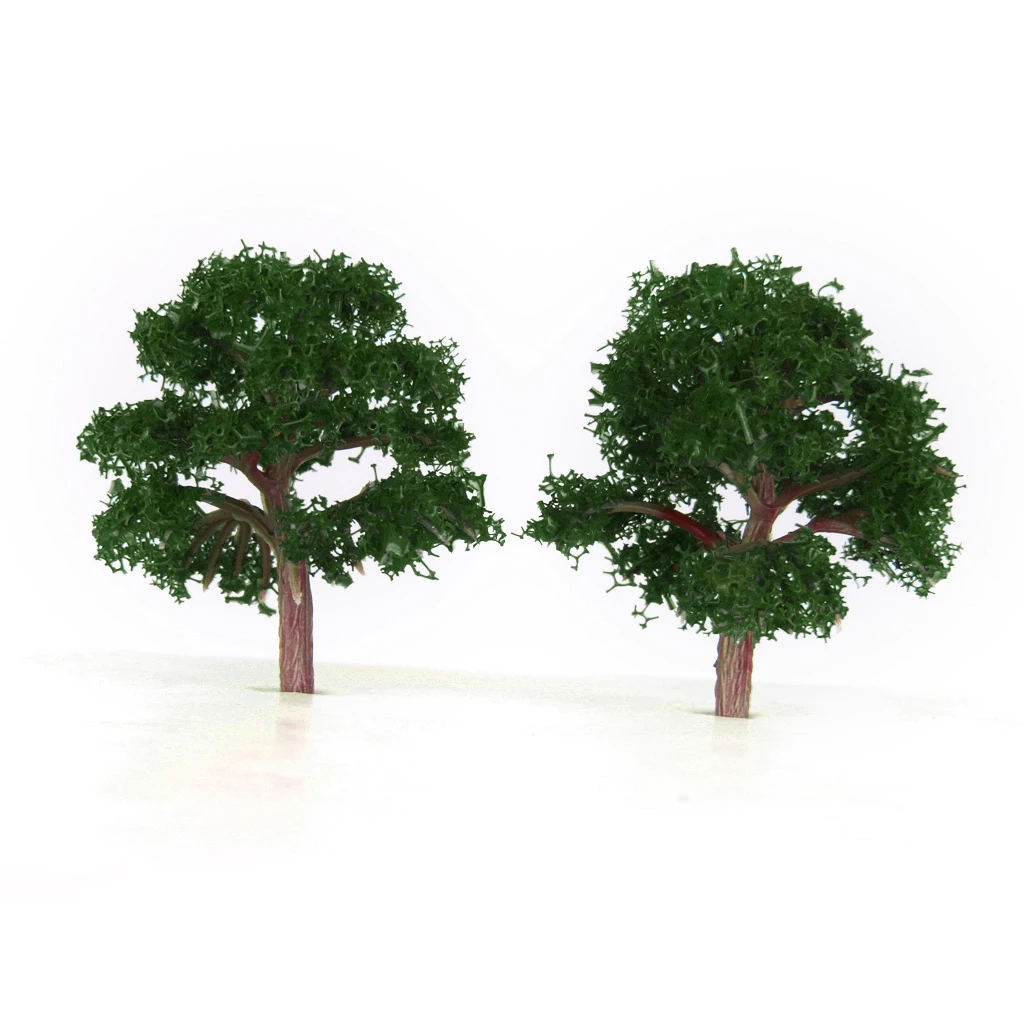 

25pcs Plastic Model Trees 4cm for DIY Crafts, Wargames, War Gaming Scenery or Building Diorama Scenics, Dark Green