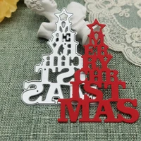 christma alphabet manual cutting dies embossing scrapbook papercutting greeting cards knife mold decorative crafts punch stencil