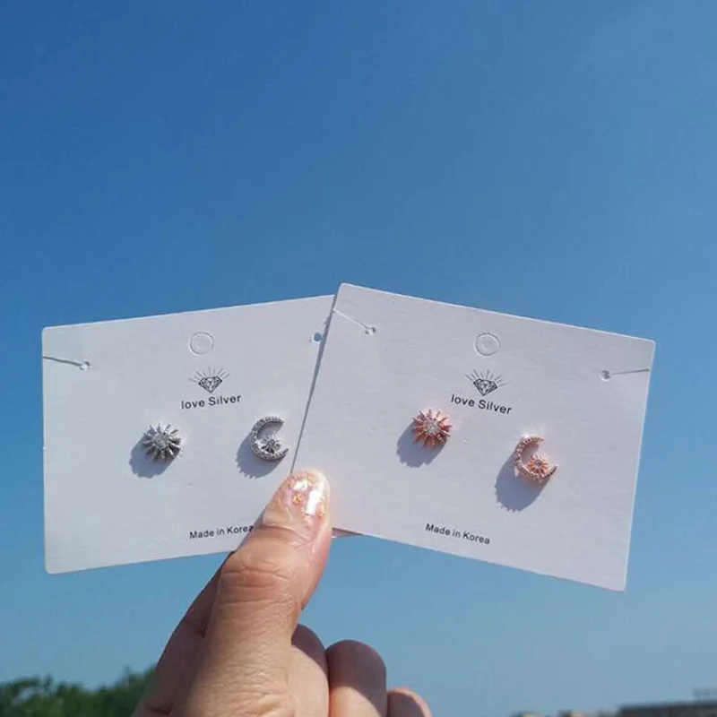 Модные асимметричные серьги в виде Луны и звезды для женщин девушек ювелирные