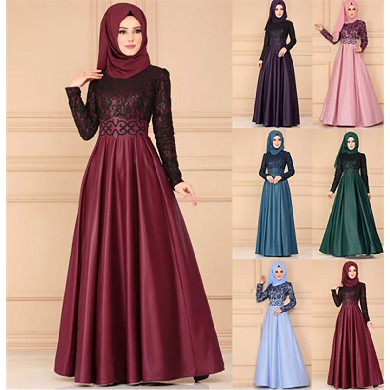 Дубай абайя кафтан мусульманское платье для женщин Девушка арабский