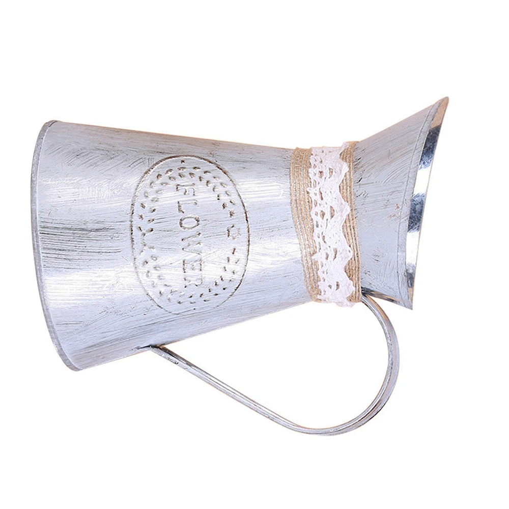 Винтажный железный лист деревенский цветочный кувшин ведро для балкона