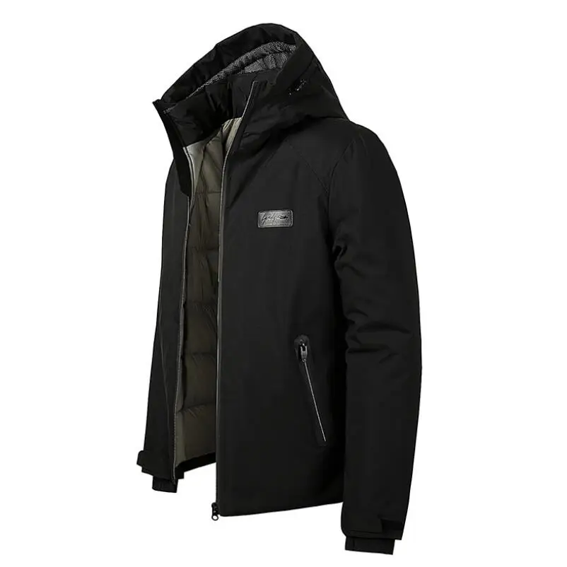 Мужская водонепроницаемая куртка с капюшоном теплая Толстая ветровка