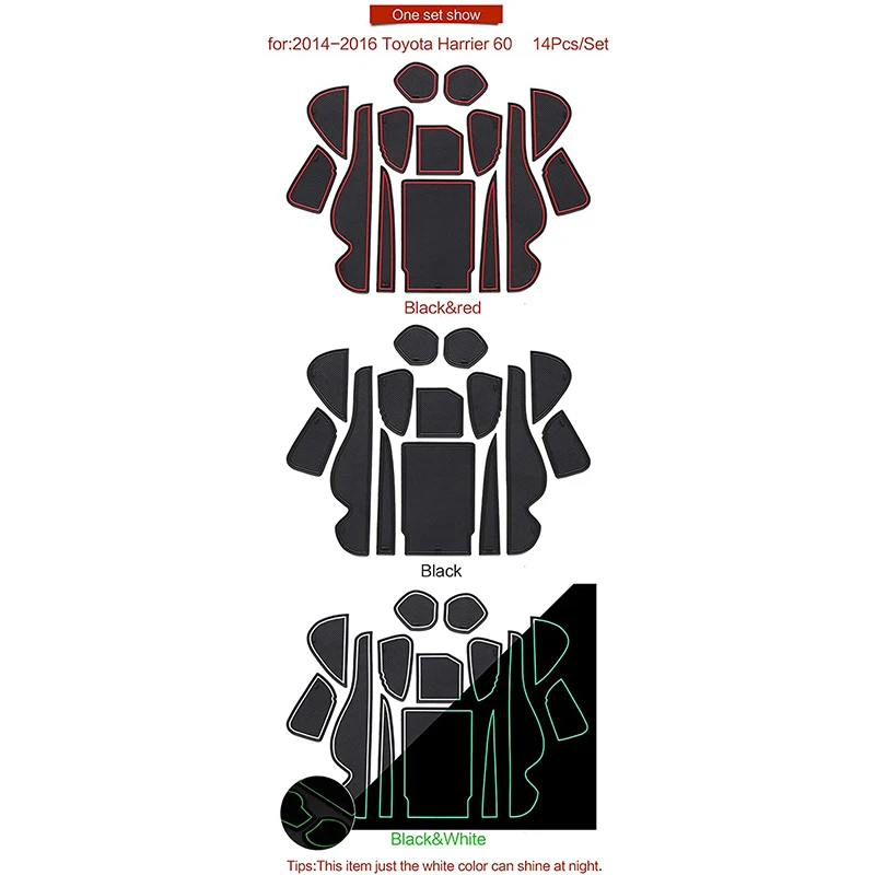 Резиновый противоскользящий коврик для Toyota Harrier 60 A Series 2014 2015 2016 - купить по