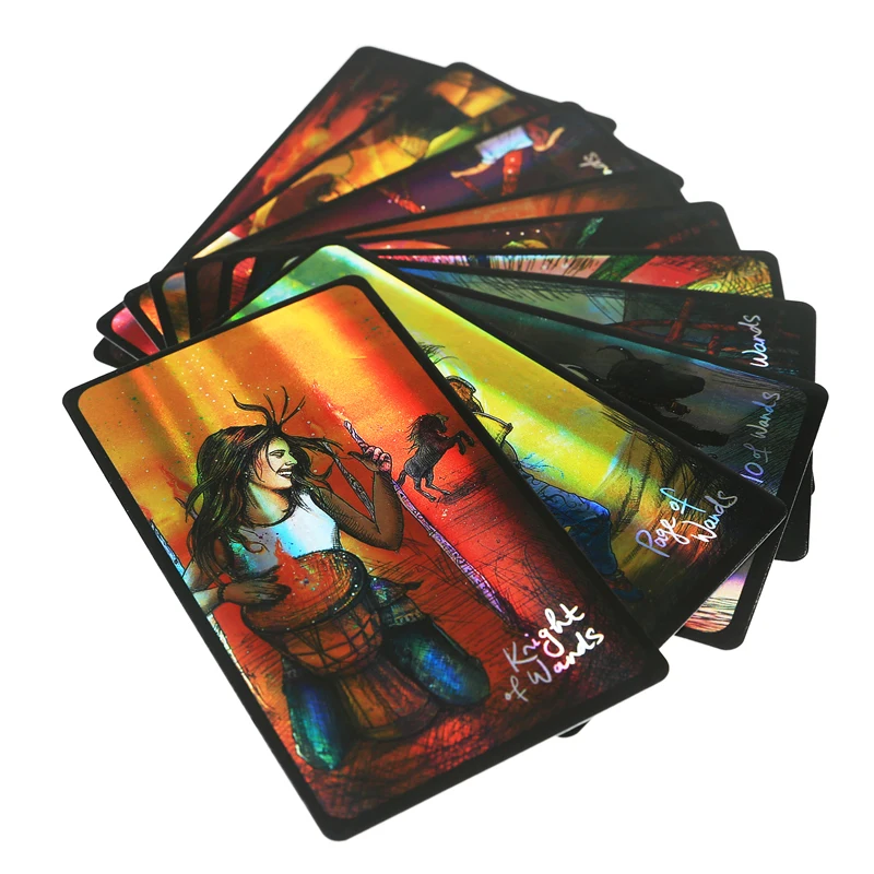 

Tarot Card Of Light Seer Holographic Supplies Board Games Divination For Adults And Children Playing Cards