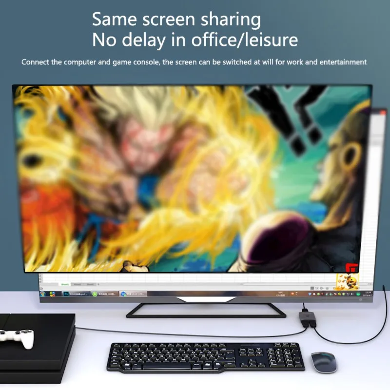 

Newest 1 in 2 Out Amplifier Splitter Adapter 4K HDMI-compatible Output Switch Splitter Converters HD Video Two-way Switcher