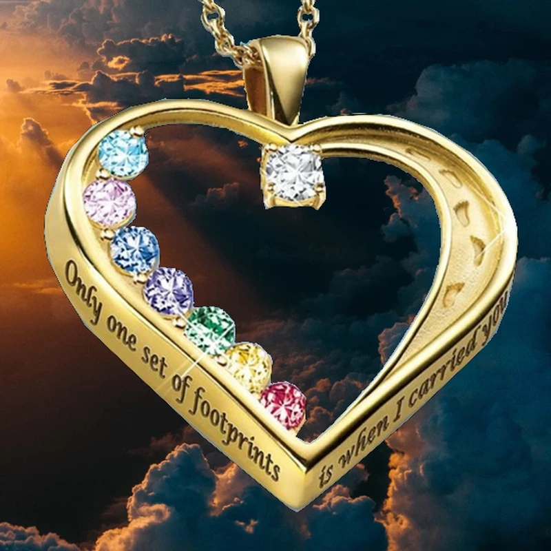 

Women's Fashion Popular Exquisite Heart-shaped Multicolor Zircon Wedding Jewelry Prom Couple Ring Valentine's Day Gift Wholesale