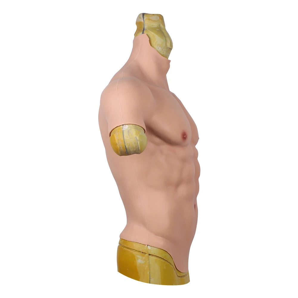 Имитация брюшного мышца костюм силиконовая грудь для худых людей улучшение