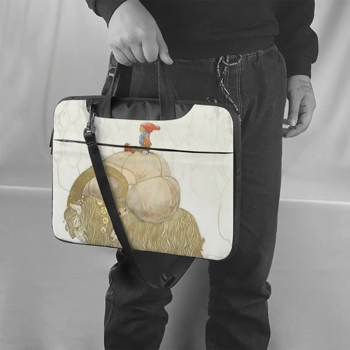 

Goat Laptop Bag Case Kawaii Bicycle Computer Bag With Handle Carry Laptop Pouch