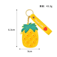 pineapple keychain bags pop fidget toys kids pencil cases simple dimple push sensory figet toy bolso autism antistress game gift