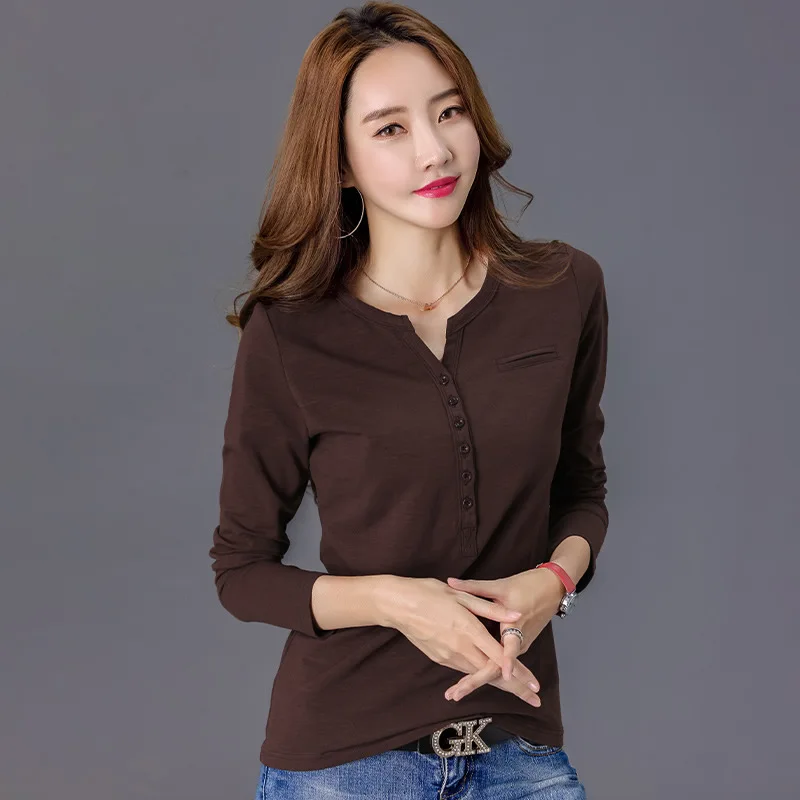 

2020 brow Shirt Women Clothes Fashion Top Fashion Cotton Ladies Tee Shirt