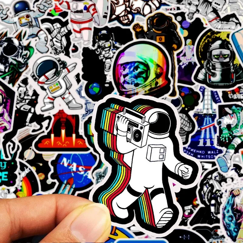 

50Pcs Outer Space 2021 Astronaut Stickers For Suitcase Skateboard Laptop Luggage Fridge Phone Car Styling DIY Decal Sticker
