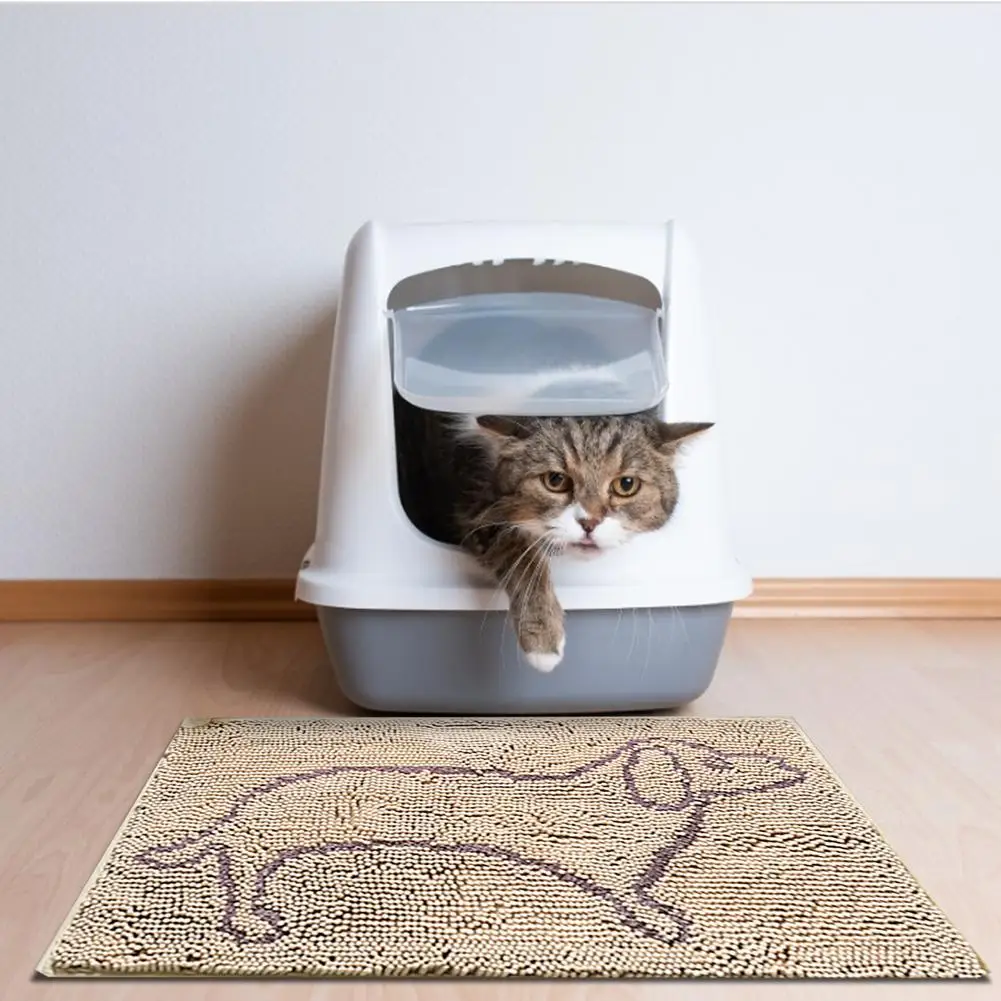 

Pet Supplies Waterproof Pet Cat Litter Mat Bottom Non-slip Pet Litter Cat Mat Pet Litter Catcher Washable Mat Carpet