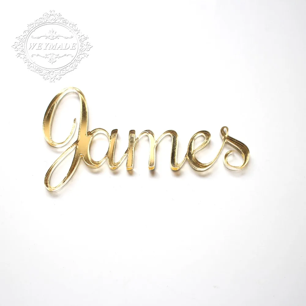 Персонализированное акриловое зеркало с лазерной резкой имени гостей