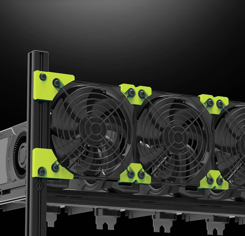 BTC шахтерский чехол для серверной стойки 8 GPU алюминиевая стекируемая горная установка открытая воздушная рама для эфириума горная ETH и т. д. Bitcon XMR ZCash D