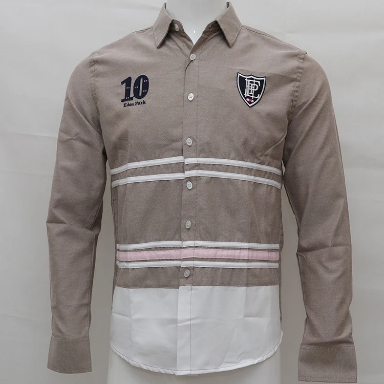 Мужская рубашка с вышивкой camisa masculina хлопковая длинным рукавом для