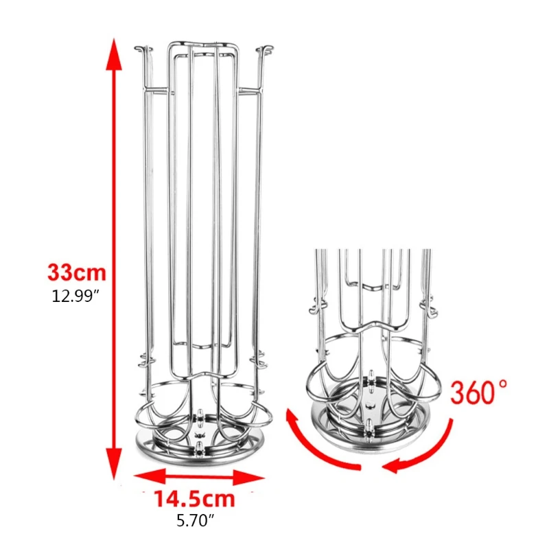 

Rotatable Coffee Capsule Holder for 18/24 Pieces Cafe Capsules Coffee Pod Stand Office Kitchen Desktop Storage Rack Household Co