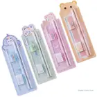 Набор школьных канцелярских принадлежностей M17F, 5 шт., в комплекте карандаш, ластик, точилка для карандашей, линейка