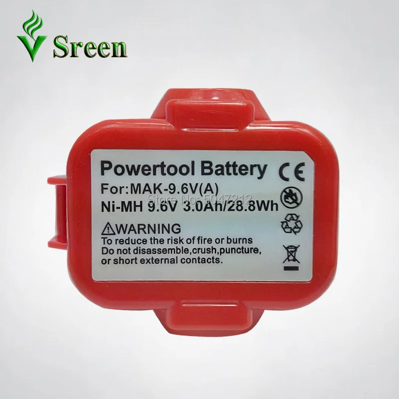 3000mAh Ni-MH для Makita 9,6 V батарея Замена аккумуляторные электроинструменты батареи пакеты 9122 9120 9100 9100A 9101