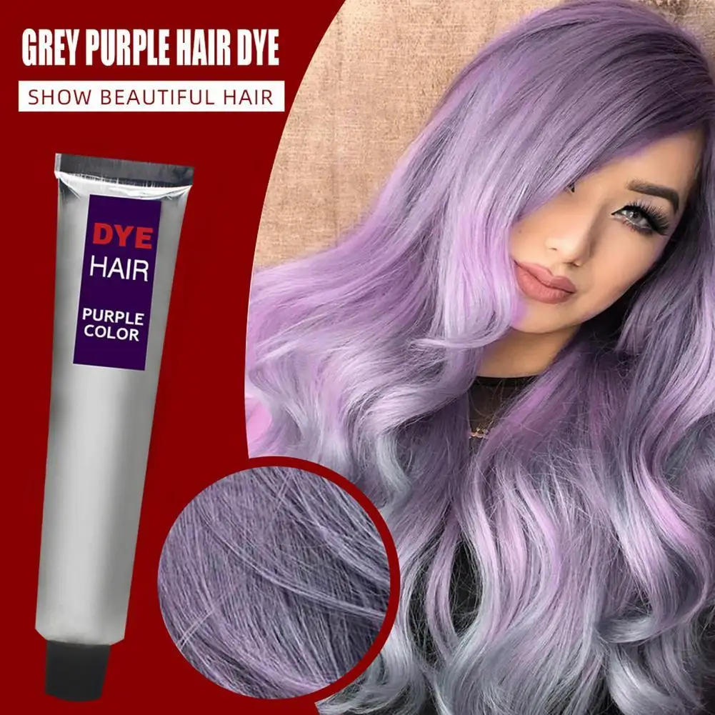 

HOT SALES!!! Fashion Unisex Long Lasting Fast Dyeing Fixing Gray Color Granny Hair Dye Cream