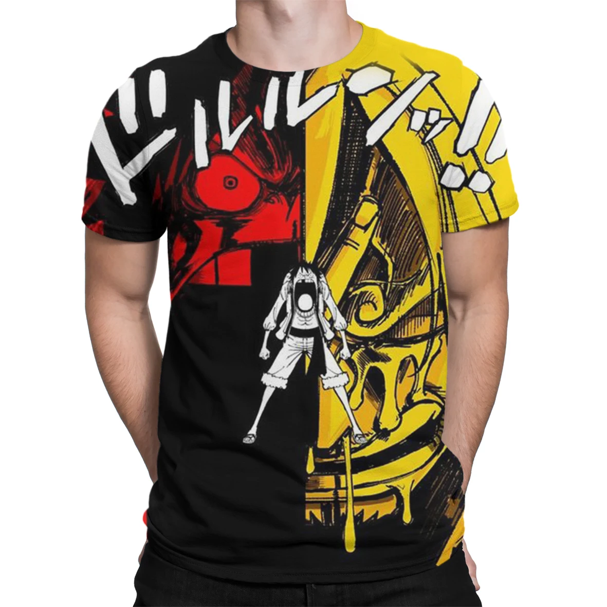 

ONE PIECE Anime Print 3D Men's Oversized T-shirts Teen Unisex Streetwear Tops Boy Male Summer 2021 Short-sleeved T-shirt Tops