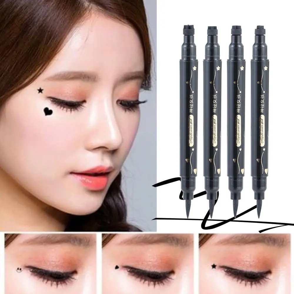 

1 PC Professional Cosmetics Waterproof Long Lasting Double-headed Liquid Eyeliner Tattoo Stamp Eye Liner Pen