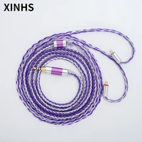 24 core silver plated copper earphone cable mmcx0 78mm 2 pinqdctfz with round ears headphone upgrade cable