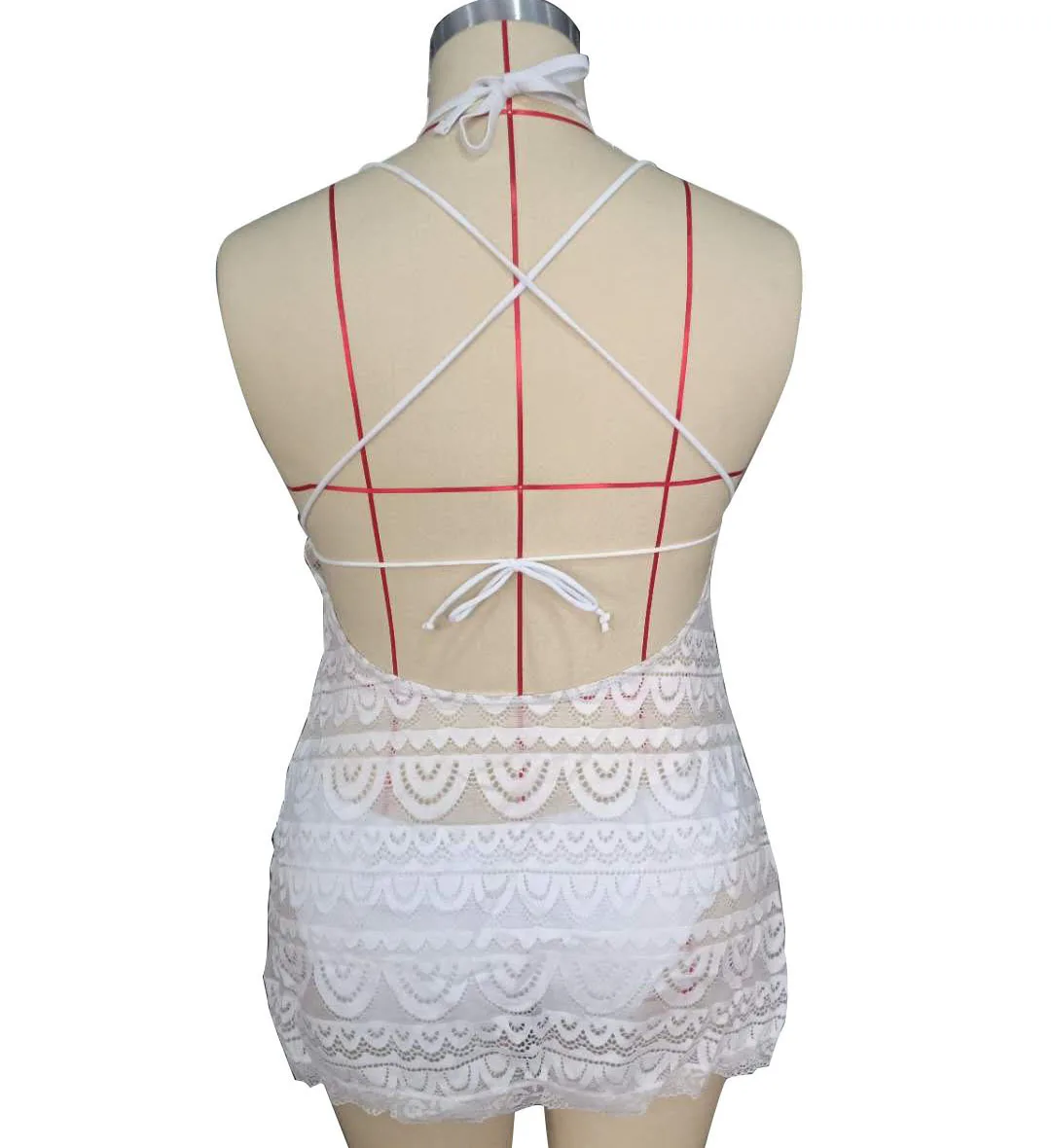 

Sexy Triangle Bikinis Women Plus Size Bathing Suit Sheer Mesh Three Piece Swimsuit Cut Out Monokini String Swimwear Bodysuit