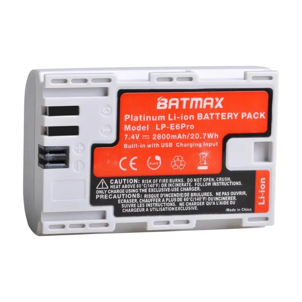 1 шт. 2800 мАч usb зарядное LP-E6 LP E6 LPE6 LP E6N аккумулятор для камер Canon 5D Mark II III 7D 60D EOS 6D 70D 80D EOS 5DS R