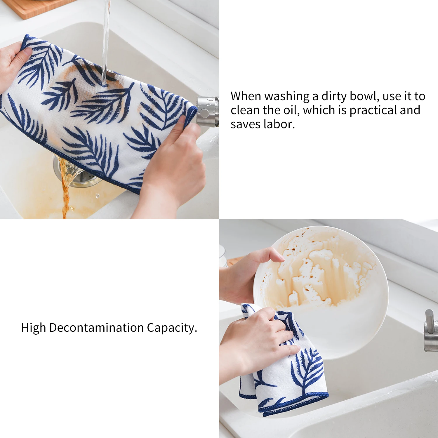 4 шт. кухонные салфетки для мытья посуды| |