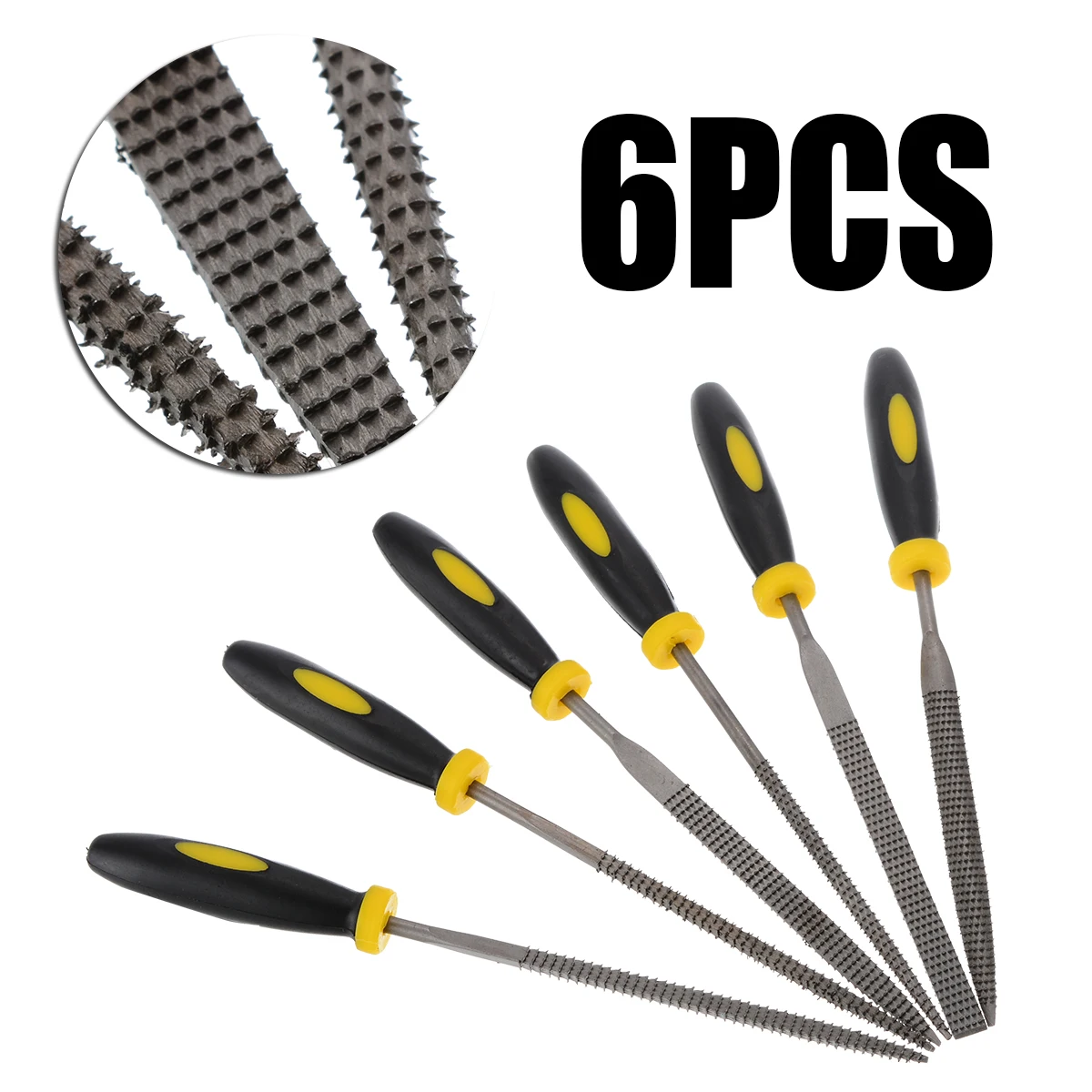 

Набор пилок с пластиковыми ручками, 6 шт., набор Плоских квадратных и круглых игл для деревообработки